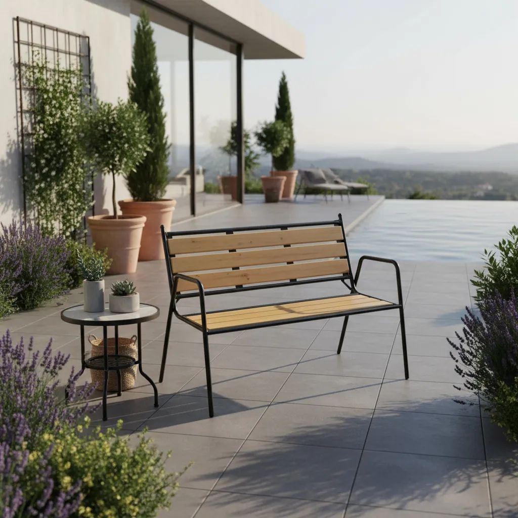 Banca Jardin Madera Vista 2
