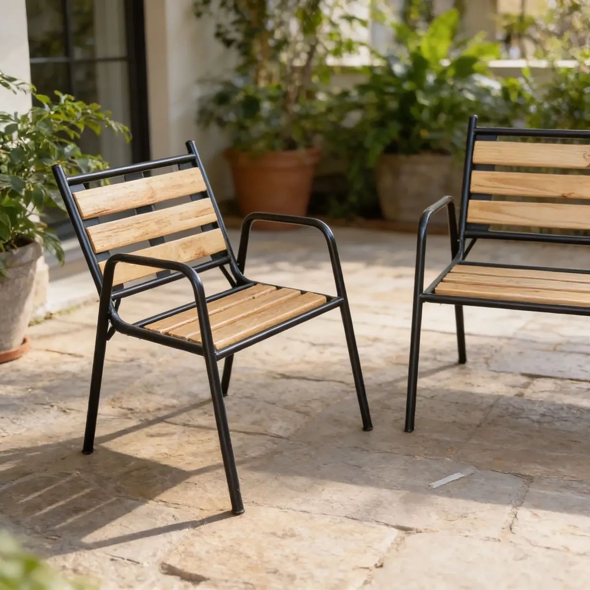 silla jardin madera Vista 3